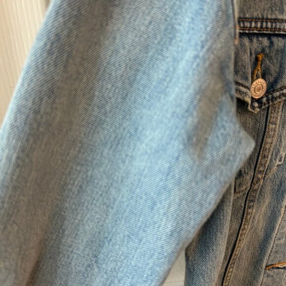 LEVIS Premium Big E Fit Denim Trucker  Jean Jacket Blue Womens XS - Picture 7 of 14